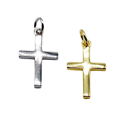 Classic Cross Charm Pendant | 18K Gold-Filled & Silver Plated