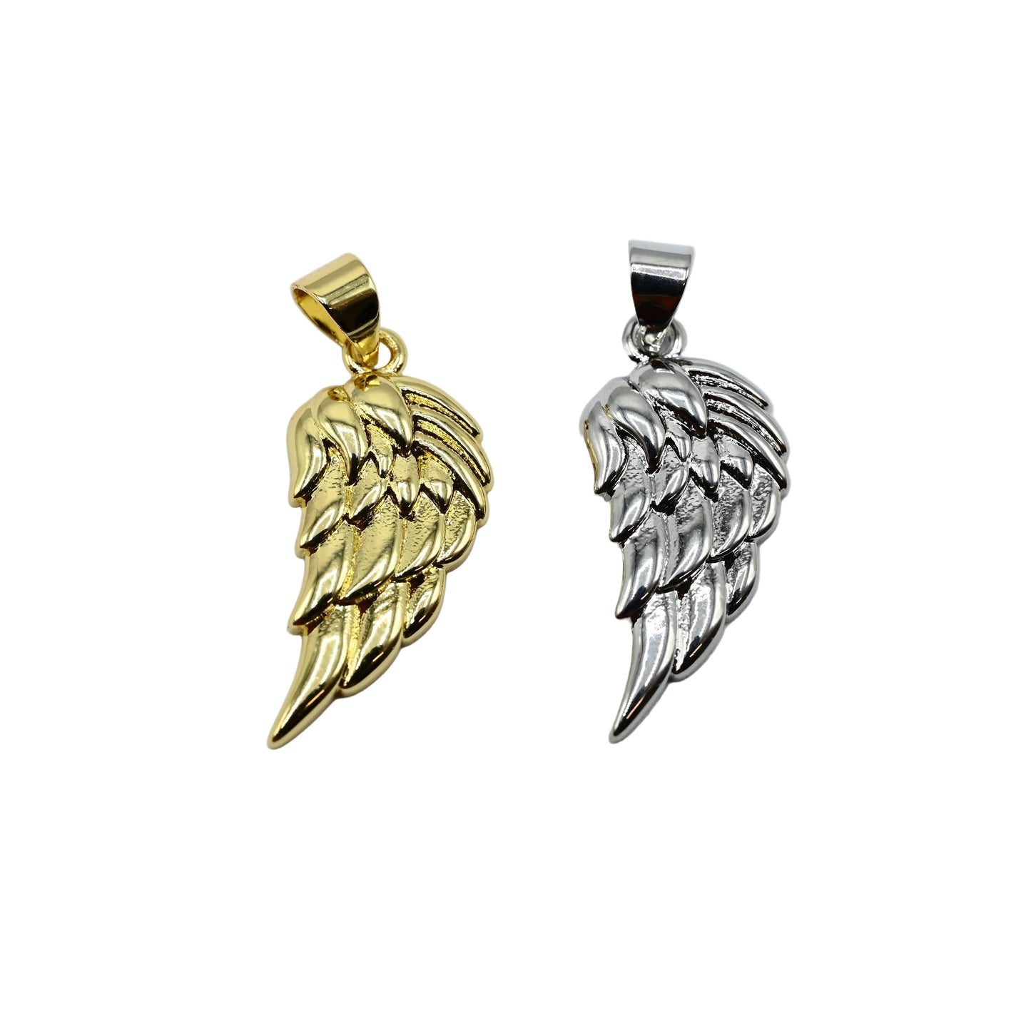 Angel Wing Charm Pendant | 18K Gold-Filled & Silver