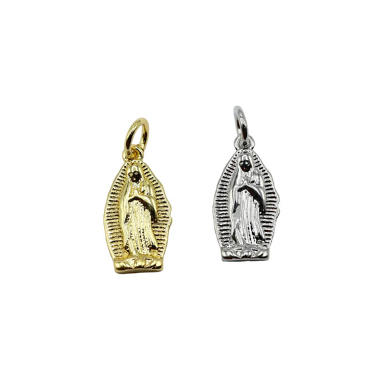 Our Lady of Guadalupe Charm Pendant | 18K Gold-Filled & Silver Plated