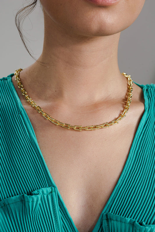 Lorenza U-shaped Link Chain | 18K Gold-Filled