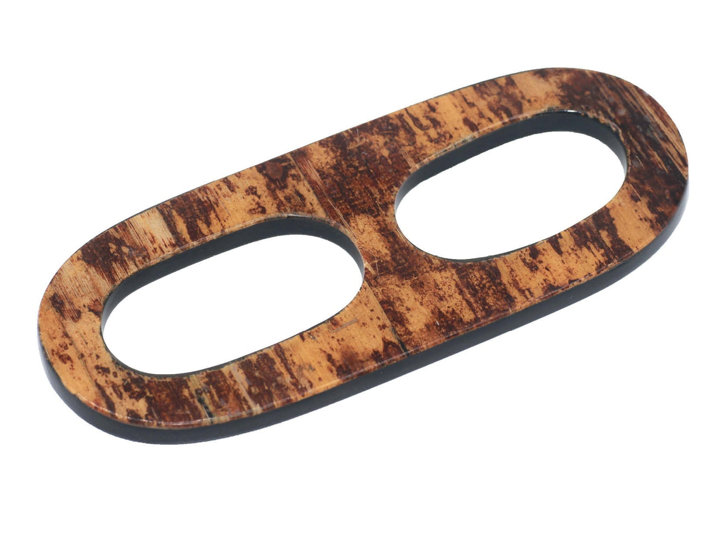 Tiger Ebony Wood Scarf Ring - X Large