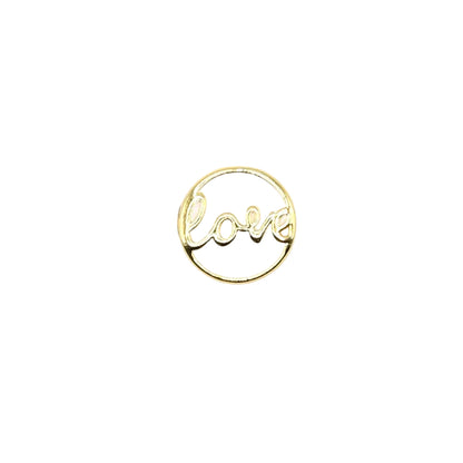 White Love Bead Spacer Charm Pendant | 18K Gold-Filled
