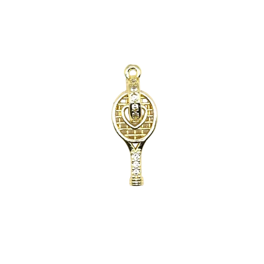 Racket With Ring Charm Pendant | 18K Gold-Filled