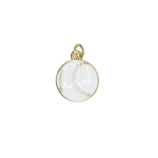 Baseball Charm Pendant | 18K Gold-Filled