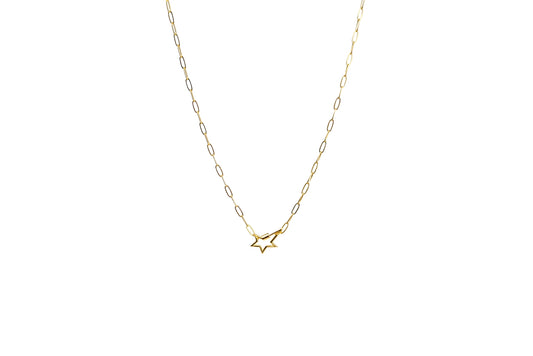 Star Carabiner Paper Clip Chain Necklace