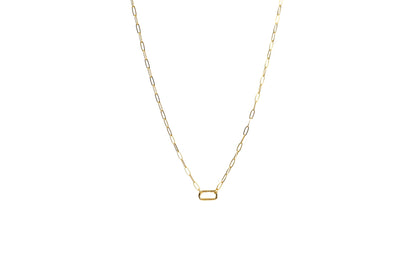 Rectangular Carabiner Paper Clip Chain Necklace