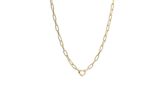 Valentina Heart Lock Chain | 18K Gold-Filled & Silver