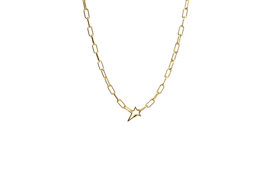 Estella Star Carabiner Chain | 18K Gold-Filled & Silver