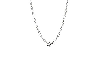Star Carabiner Chunky Paper Clip Chain Necklace