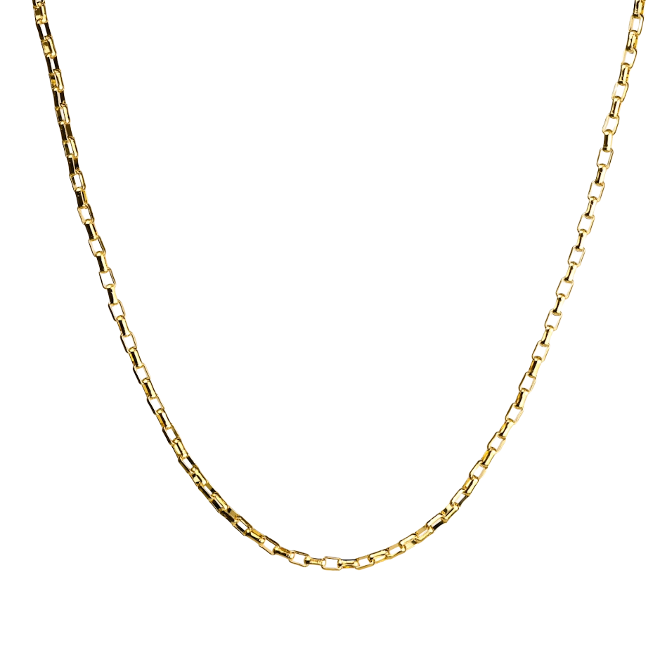 Box Interwoven Link Chain Necklace | 18K Gold-Filled