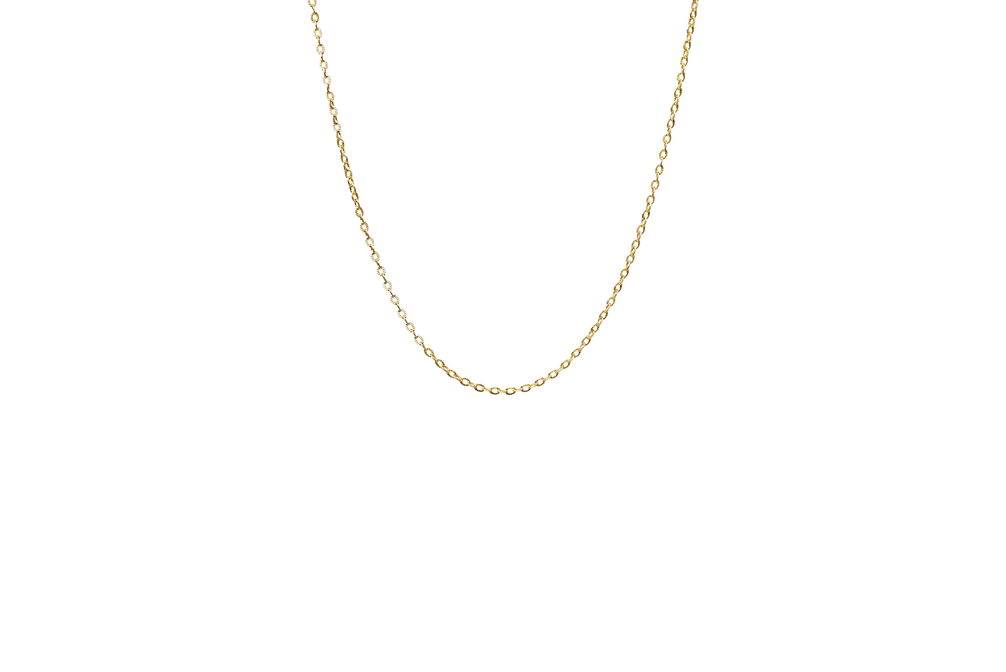 Oval Lined Link Necklace
