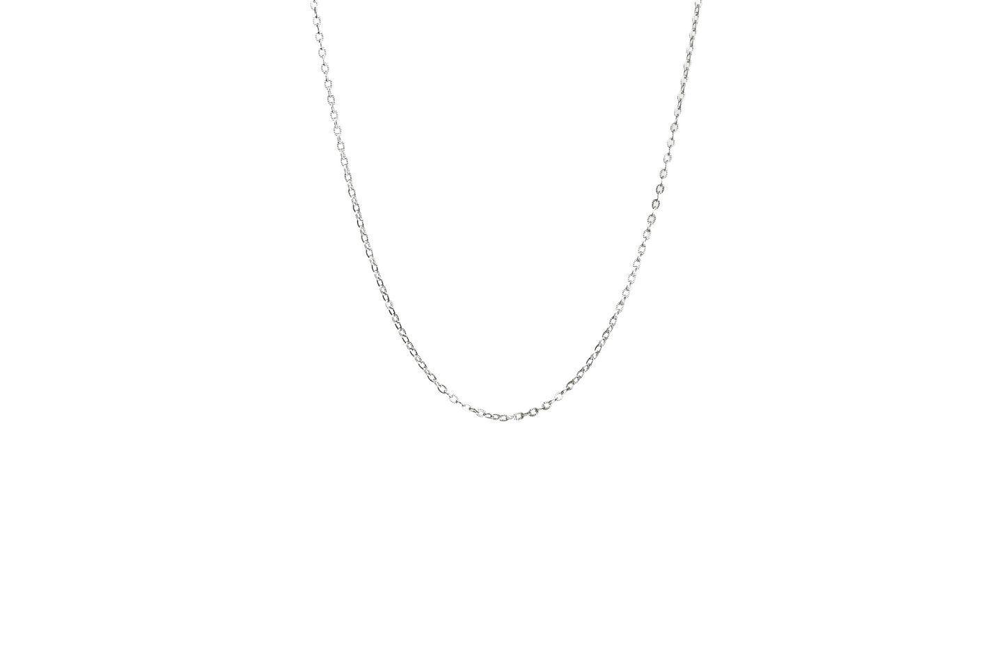 Oval Lined Link Necklace