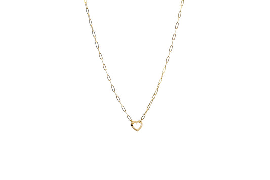 Heart Carabiner Chain Necklace | 18K Gold-Filled & Silver