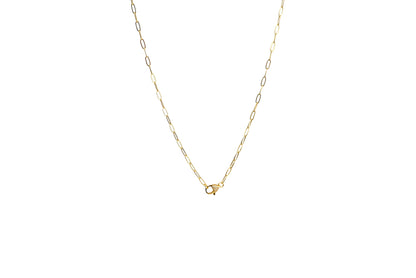 Diamond Lobster Clasp Paper Clip Chain Necklace