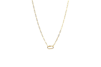 Screw Clasp Paper Clip Chain Necklace