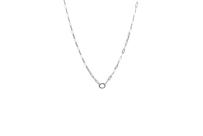 Small Oval Carabiner Paper Clip Chain Necklace