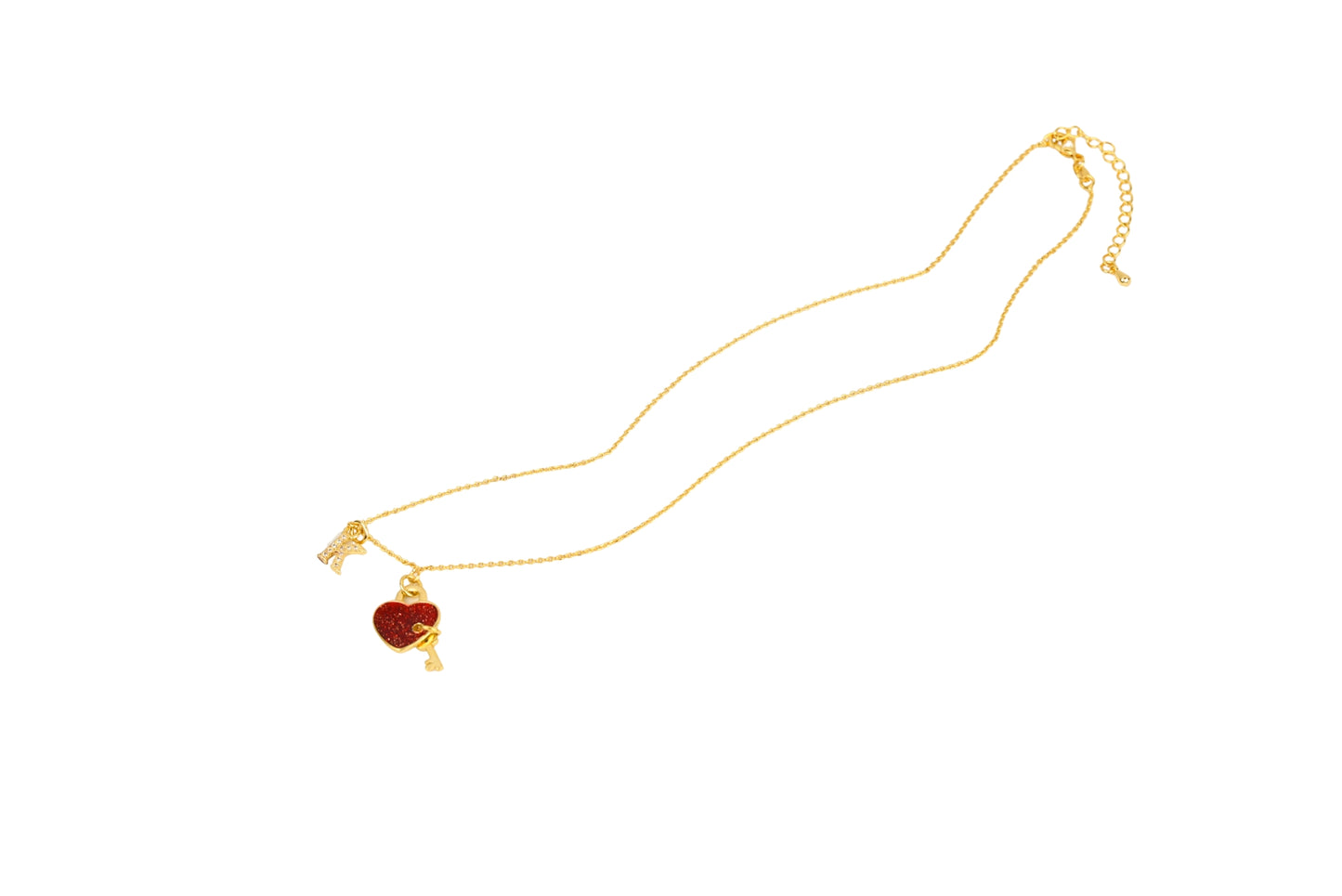 Minimalist Charm Ring Chain Necklace