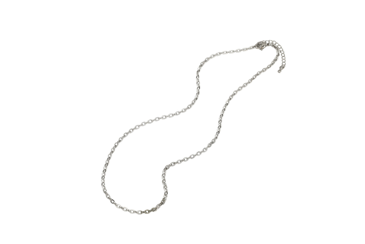 Oval Lined Link Necklace