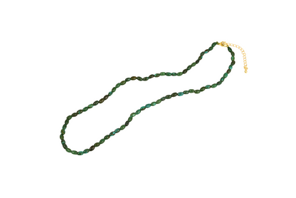 Oval Turquoise Beaded Necklace