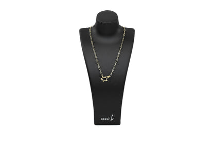 Star Carabiner Paper Clip Chain Necklace