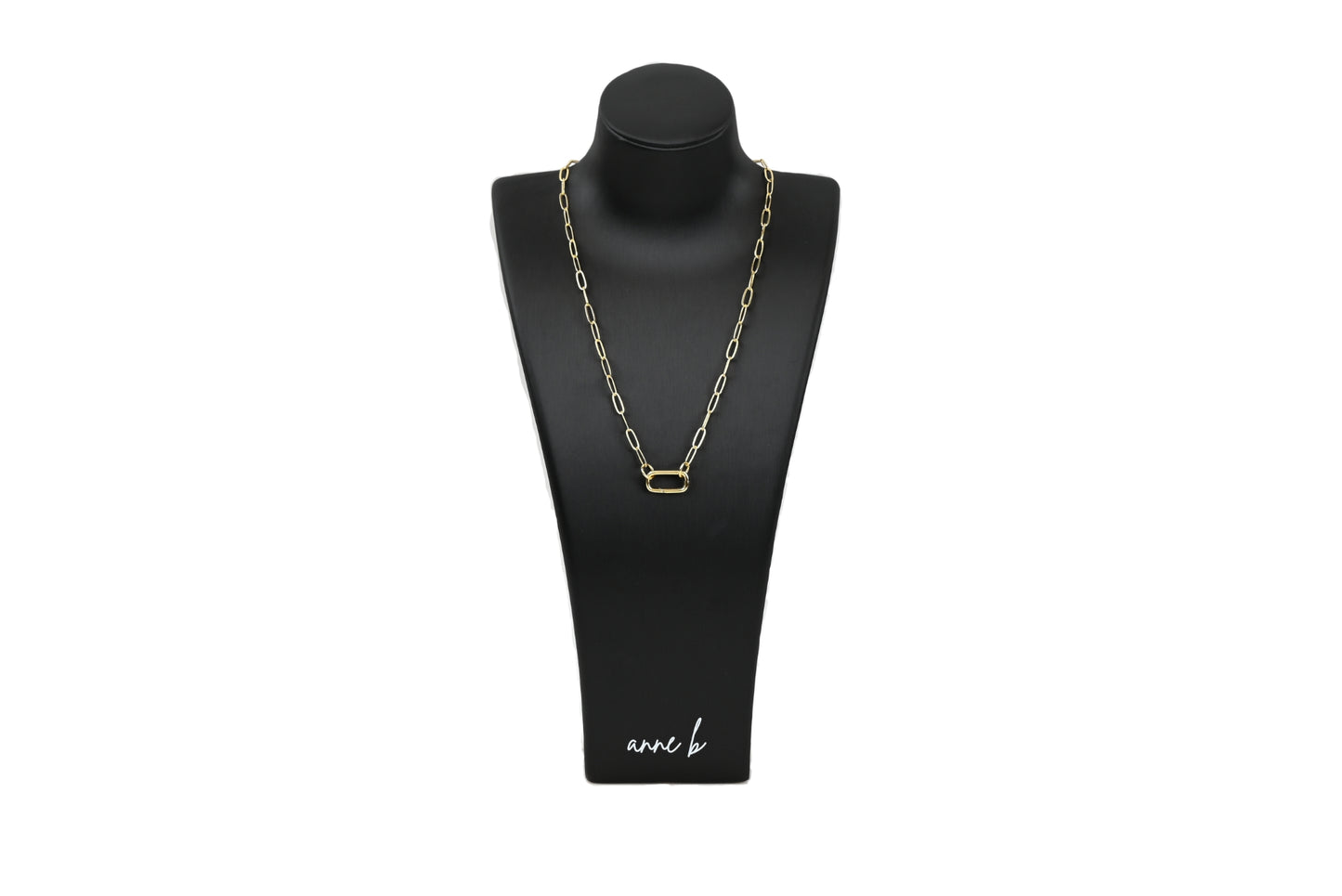 Rectangular Carabiner Paper Clip Chain Necklace