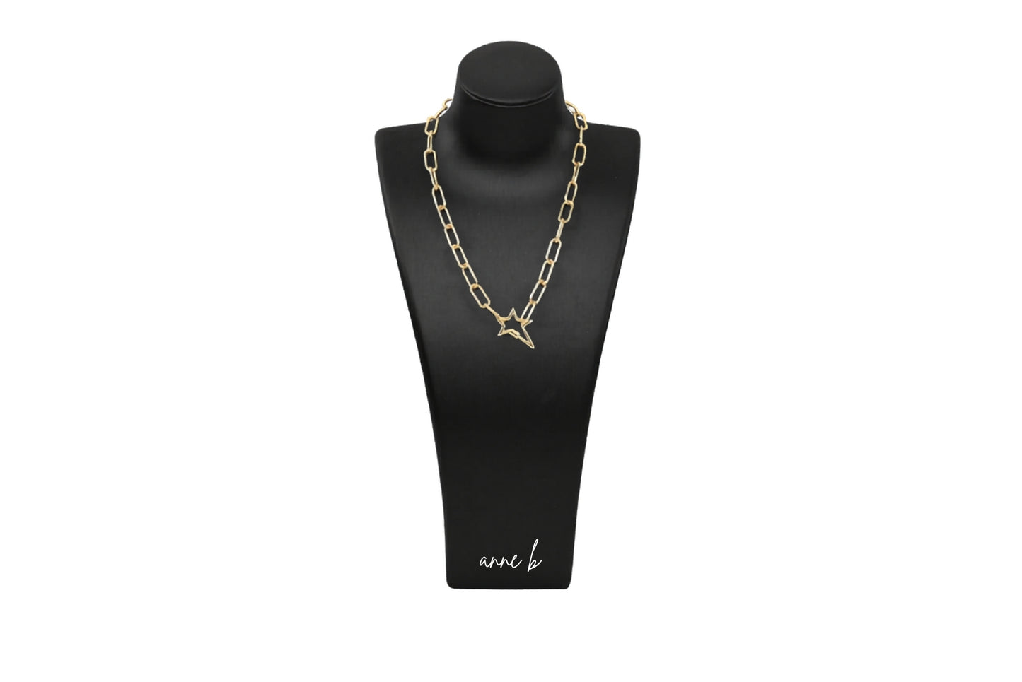 Star Carabiner Chunky Paper Clip Chain Necklace