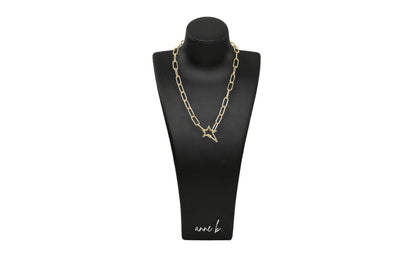 Star Carabiner Chunky Paper Clip Chain Necklace