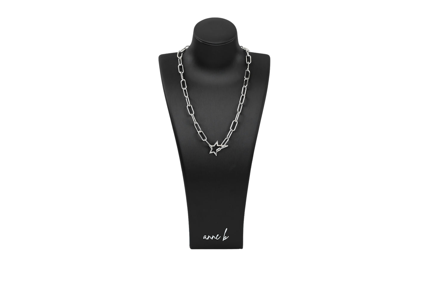 Star Carabiner Chunky Paper Clip Chain Necklace