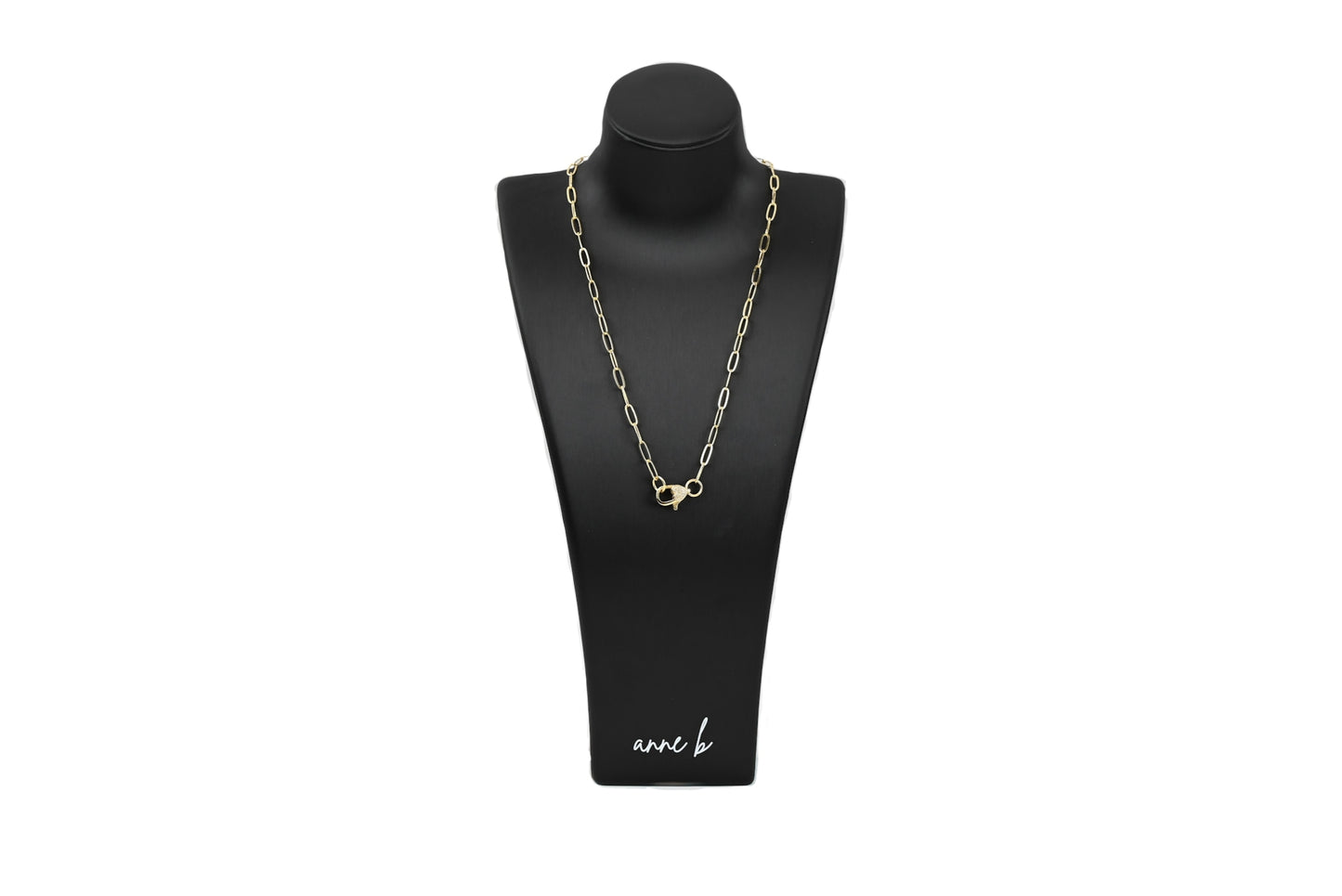 Diamond Lobster Clasp Paper Clip Chain Necklace