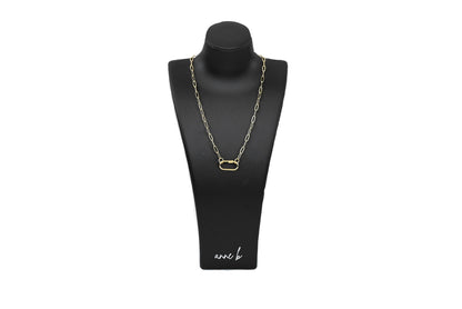 Screw Clasp Paper Clip Chain Necklace