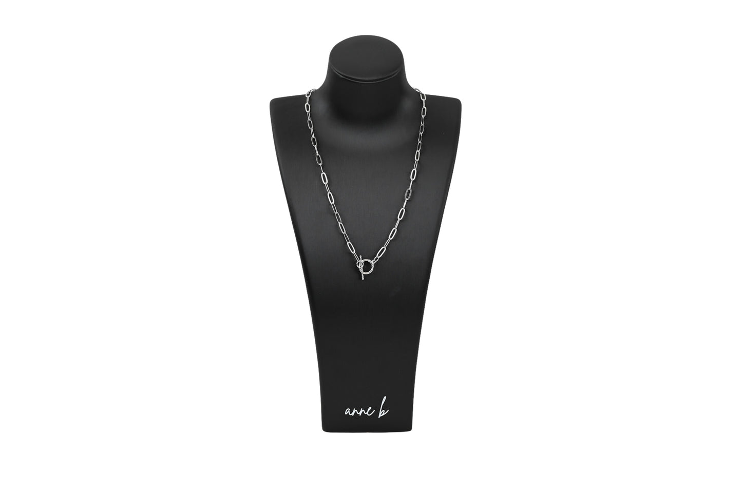Toggle Link Paper Clip Chain Necklace