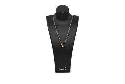Round Spring Clasp Paper Clip Chain Necklace