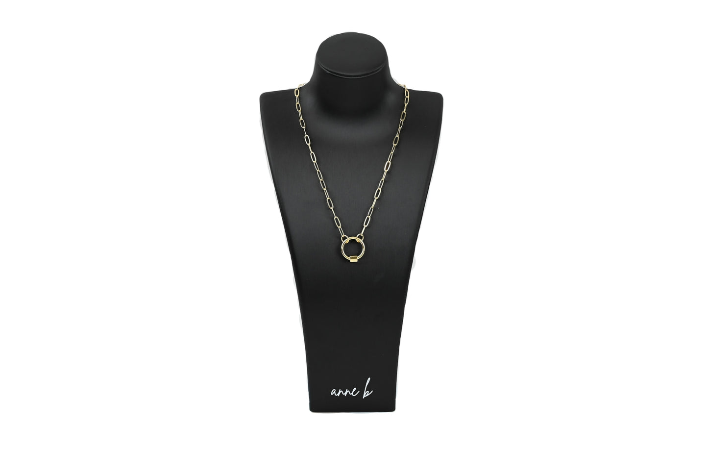 Round Screw-Gate  Paper Clip Chain Necklace