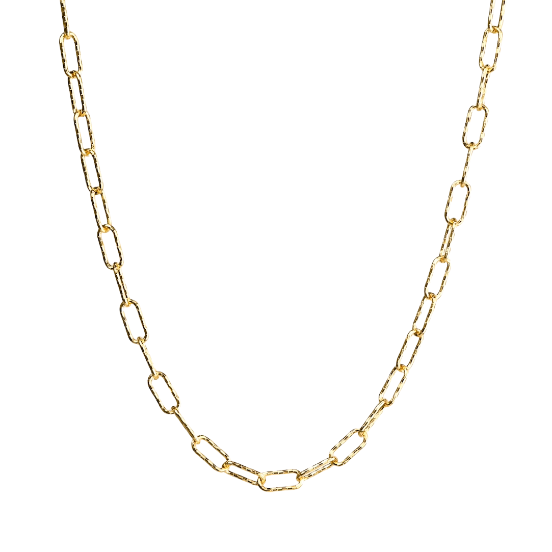 Chunky Oval Textured Rounded Chain
