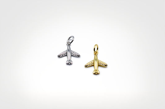 Jetsetter Airplane Charm Pendant | 18K Gold-Filled & Silver Plated