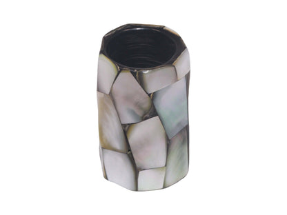 Black Mother of Pearl Scarf Ring/Pendant - Tube