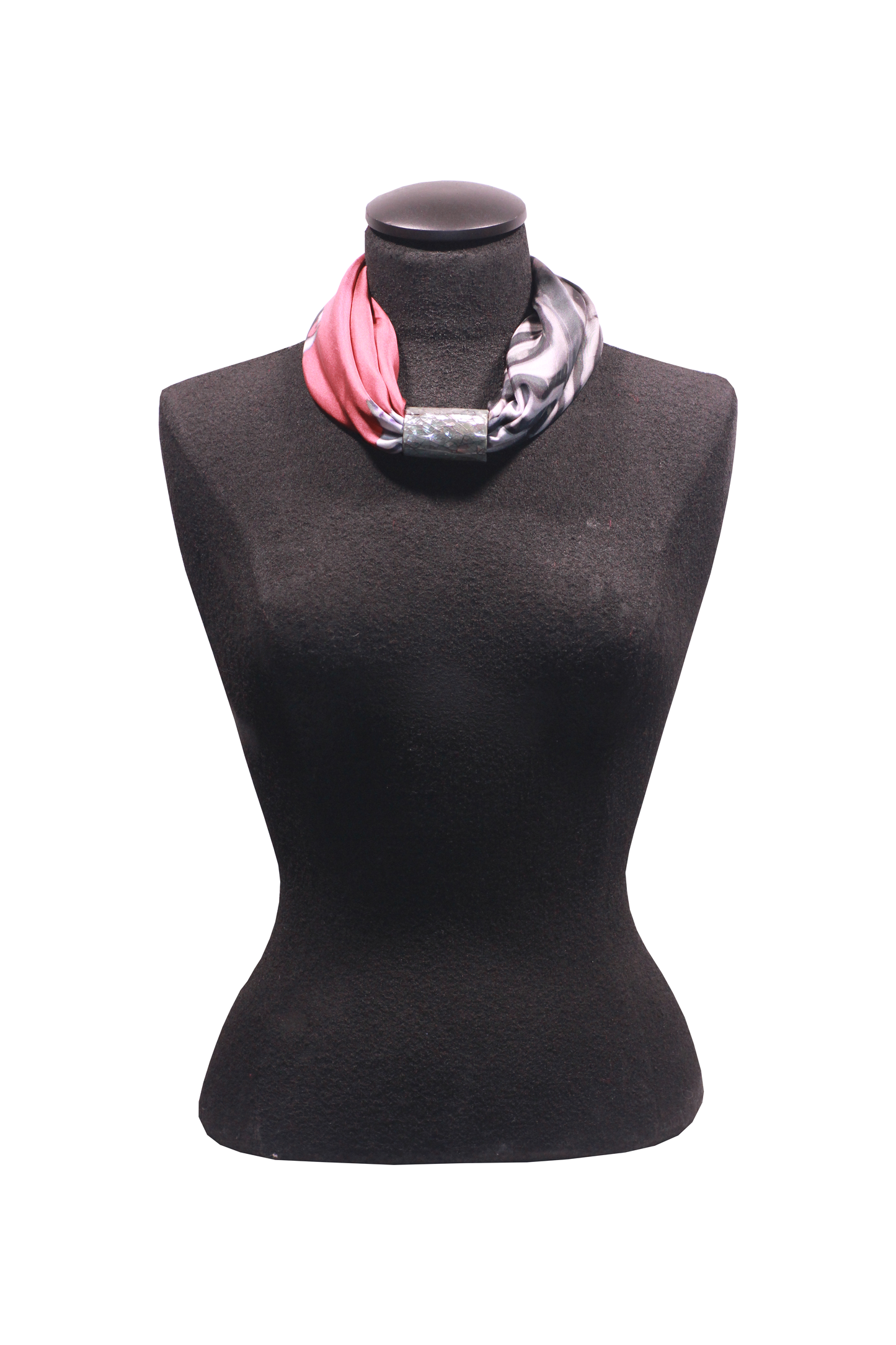 Black Mother of Pearl Scarf Ring/Pendant - Tube